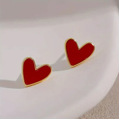 Mini Delicate Heart Shaped Stud Earrings